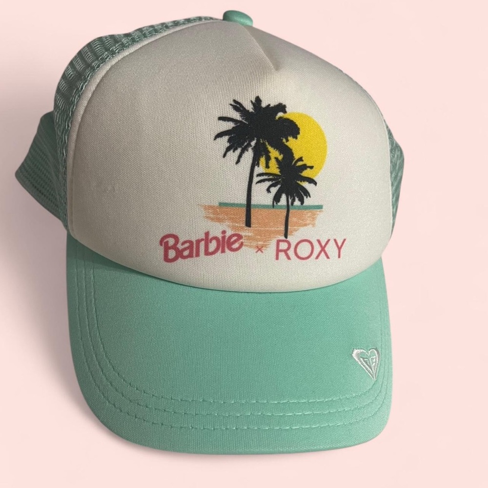 Barbie x Roxy Trucker Hat | One Size Aqua SnapBack Mesh Cap